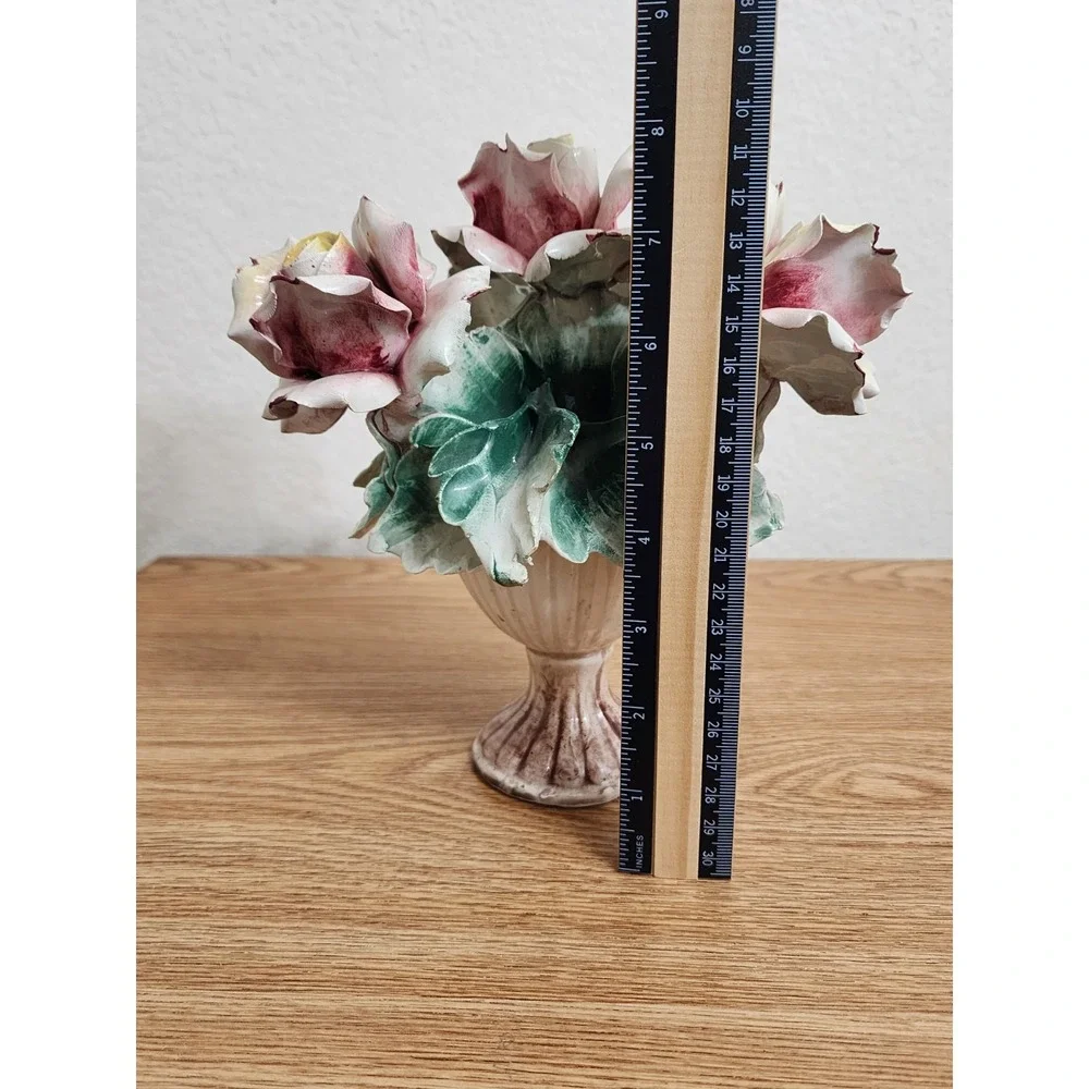 Capodimonte Roses Centerpiece Made in Italy Porcelain‎ 8